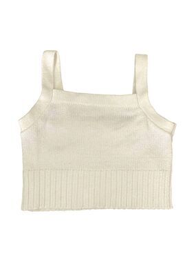 Garage White Knit Cropped Tank Top XS